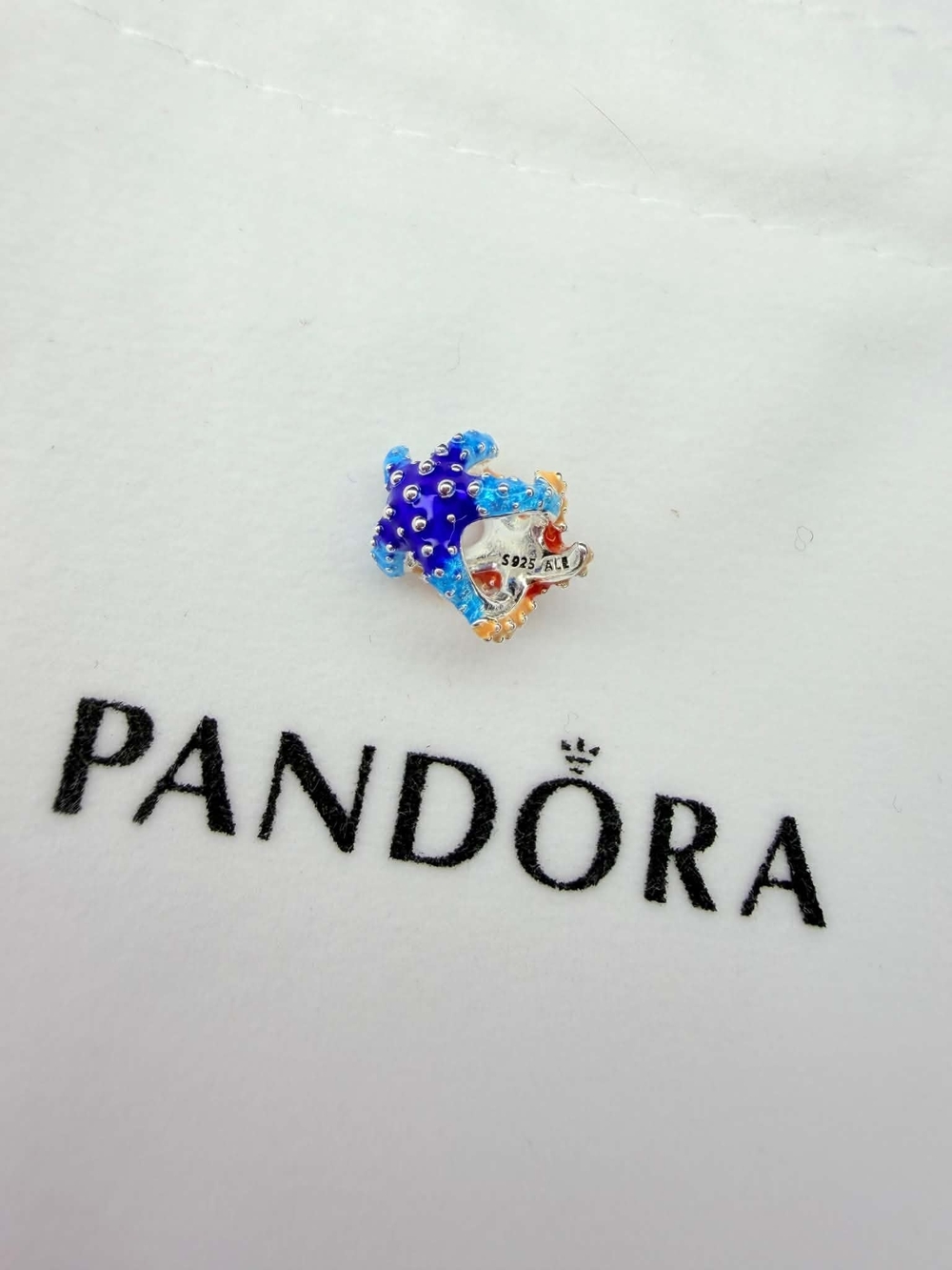 Pandora Blue and Light Blue Starfish Kids Charm